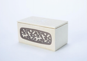 Hotel Rooms Tea Storage Box - Elegant White Leather Organizer